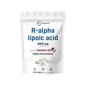 Micro Ingredients R Alpha Lipoic Acid 600mg with Coconut Oil, 120 Softgels Micro Ingredients R Alpha Lipoic Acid 600mg with Coconut Oil, 120 Softgels