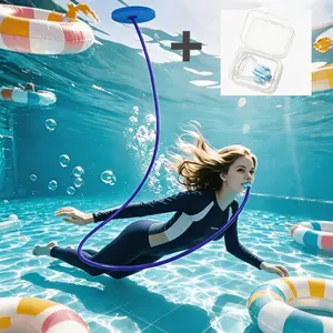 2-Piece Diving Set (Snorkel + Nose Clip) — Anti-Asphyxiation Single/Dual-Tube Respirator, Underwater Breathing Valve, Silicone Underwater Oxygen Supply Device; Deep-Sea Oxygen Equipment Suitable for Beginners and Adults.