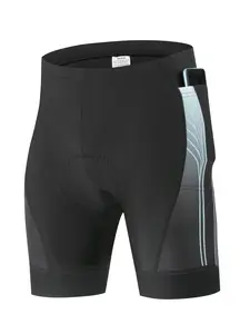 Men's Four-Dimensional Cycling Shorts, Breathable Road Bike Shorts with Pockets, Elastic Bicycle Shorts for Comfort and Performance