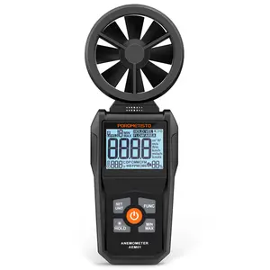 POROMETISTO AEM01 All-in-one anemometer, portable wind meter, wind speed, flow, level, temperature and humidity meter with LCD backlight.