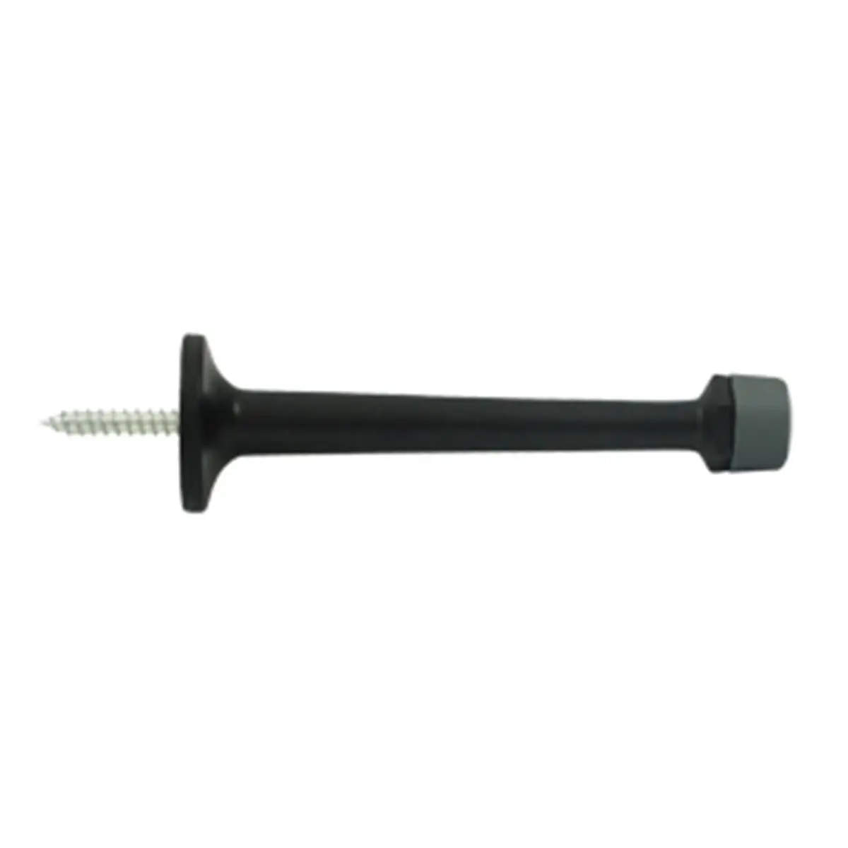 4 in. Baseboard Door Bumper, Black - Solid