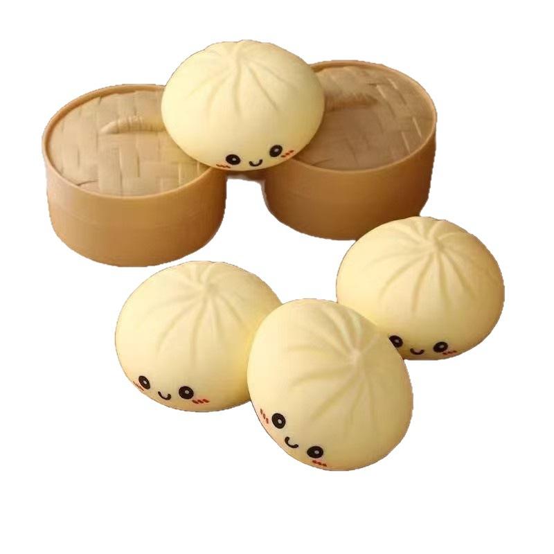 Dumpling Squishies Toy Simulation Baozi Pinch Music Decompression Toy
