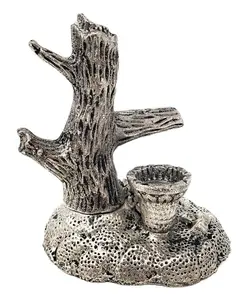 Cactus Plant Metal Burner 6.5" H x 5"W : Incense Cone Palo Santo Stick Chime Candle Holder etc.