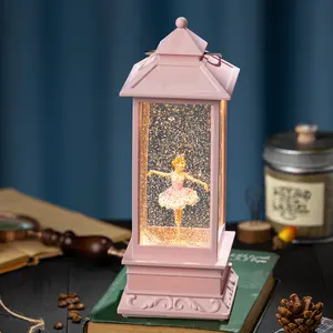 Snow Globe Lantern with Ballet Girl Ballerina – Shatterproof 8 Songs Musical Automatic Snowfall Led Light USB & Battery Powered, for  Gifts Birthday Home Decor Fall Decoration