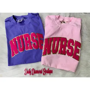 Nurse Chenille Patch Comfort Colors T Shirt