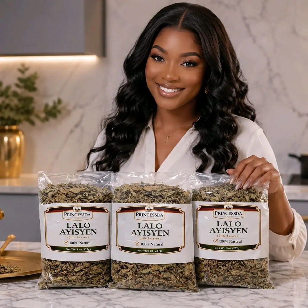 1 Pack of 3 Natural Lalo Peyi Jute Leaves, Premium Food Ingredient for Cooking & Baking