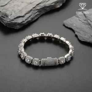 GXMC Bracelet for Men Women Cuban Bracelet 12MM Wide lced Out Chain Flip Bracelet with Giftbox 18K Gold Plated Hip Hop Jewelry