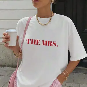 Mrs. Shirt Custom Bridal Future Bride To Be Shirt Bachelorette Party Top Western Shirt Announced 90S Classic Cotton – Blend Of Casual And Active Everyday Wear And Gym, A Warm Your Husband Or Wife – White Women'S TopFashionable Women'S Clothing