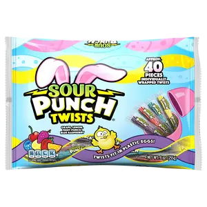 Sour Punch Twists, Individually Wrapped Easter Candy, 9oz Bag