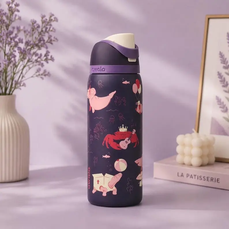 [Special Edition] Owala FreeSip Stainless Steel Water Bottle Special Edition - Go Halvsies, 2026 Summer Washable Reusable Hydrate Gift, Ship 12-15 days