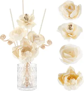 Reed Diffuser Set, Seed Spring Lavender Jasmine Freesia Oil Scent Diffuser Sticks Office Home Fragrance Products 1.7oz x 3t