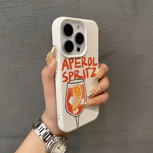 Phone case for Aperols Spritzs, hot fashion, suitable for iPhone 17 16 15 14 13 12 11 PRO MAX PLUS 16E 17 AIR XR XS MAX Series, with soft and shock-resistant back cover.