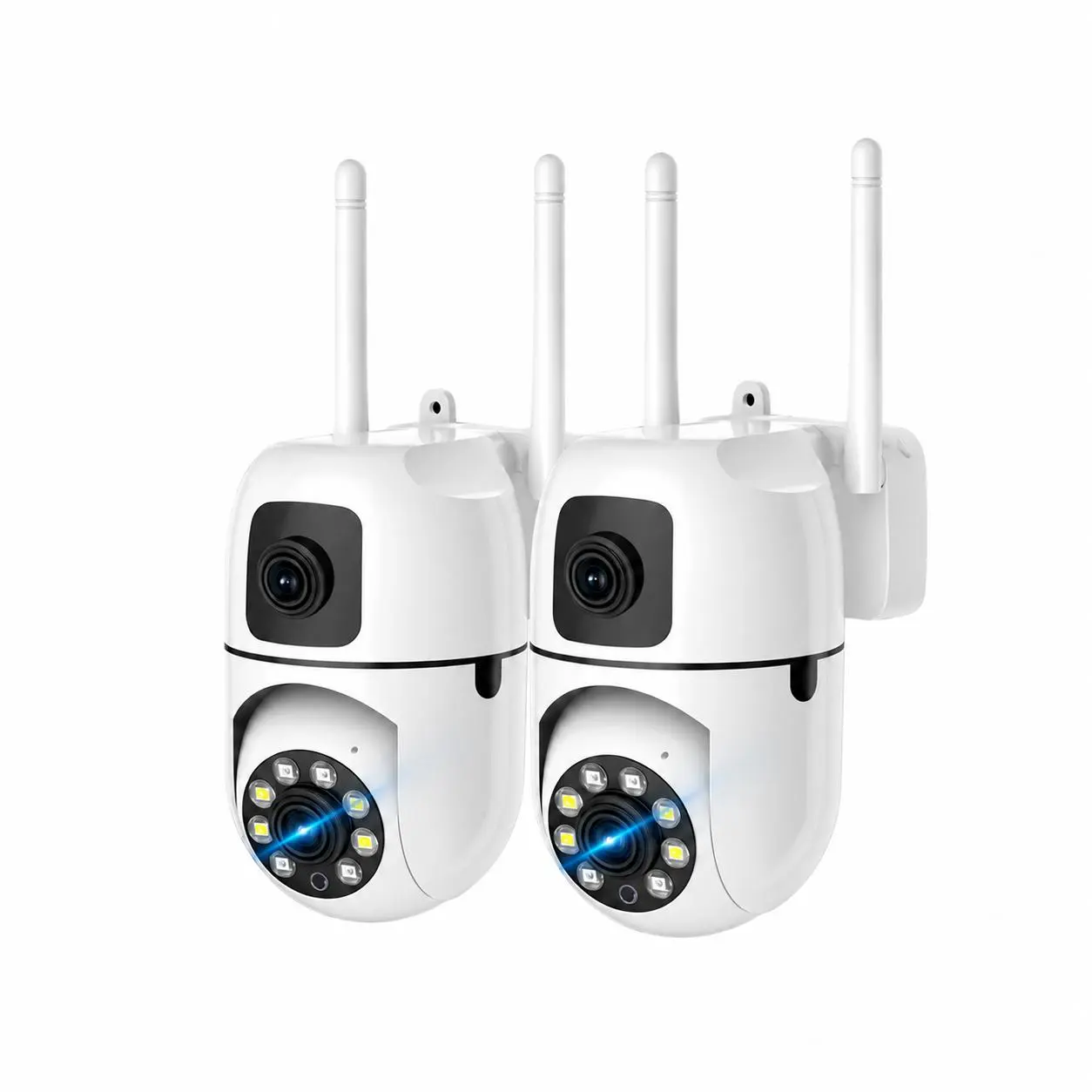 2-Pack V380 Pro Dual-Lens WiFi Security Camera, 1080P HD PTZ, Color Night Vision, Human Detection,Motion Alerts, IP66 Waterproof Full AI Wireless Nanny Magnetic rotation camara Monitoring, Home Security,Remote Security Cameras & Systems,Remote