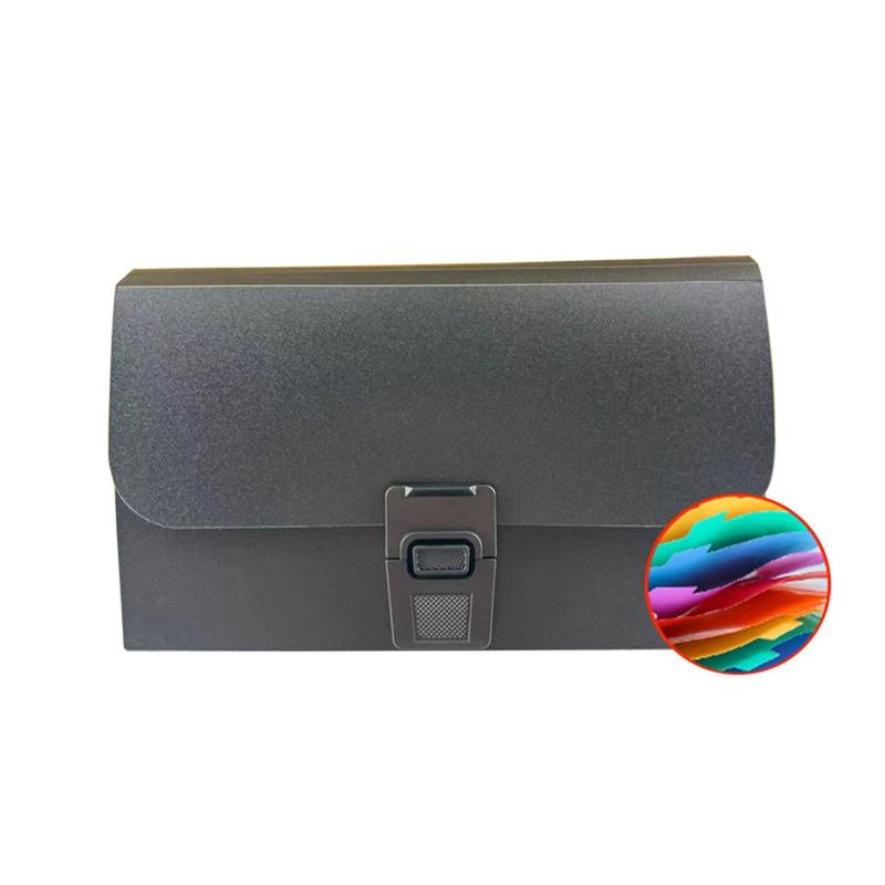 Mini Accordion Bag A6 Rainbow Multi-Layer File Folder, Document Organizer, Ticket Holder with Snap Closure, 13 Compartment