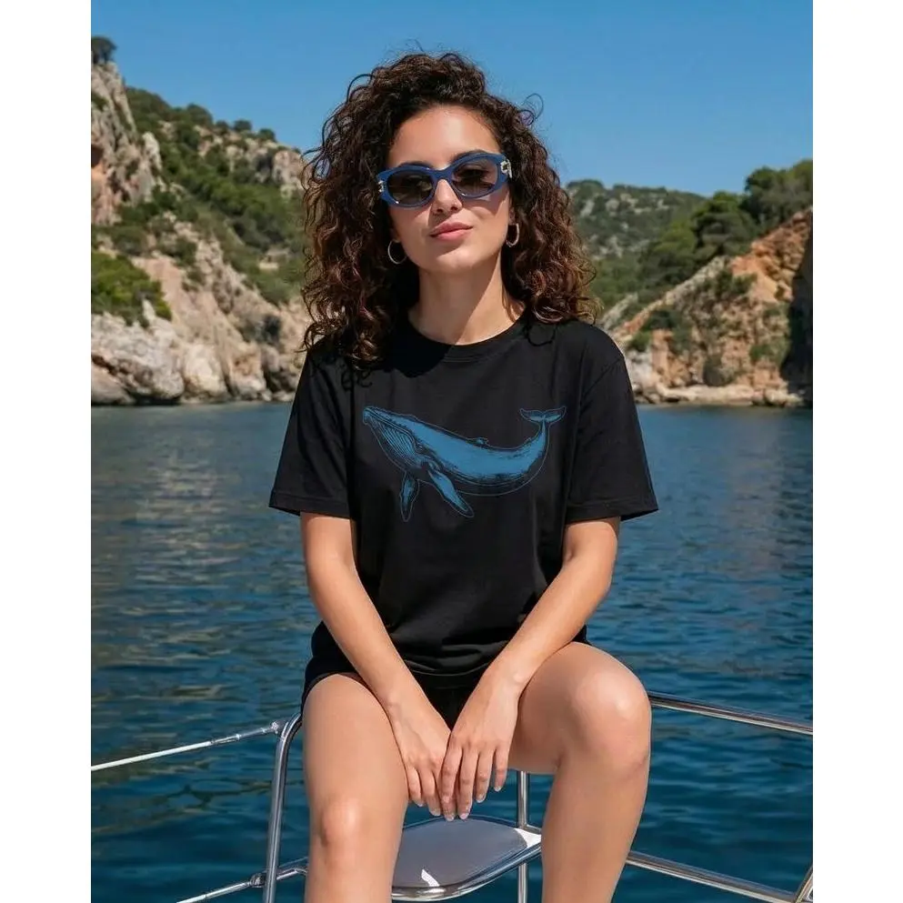 Whale T-Shirt, Nautical Graphic Tee, Ocean Animal Shirt, Marine Life T-Shirt, Sea Lover Gift
