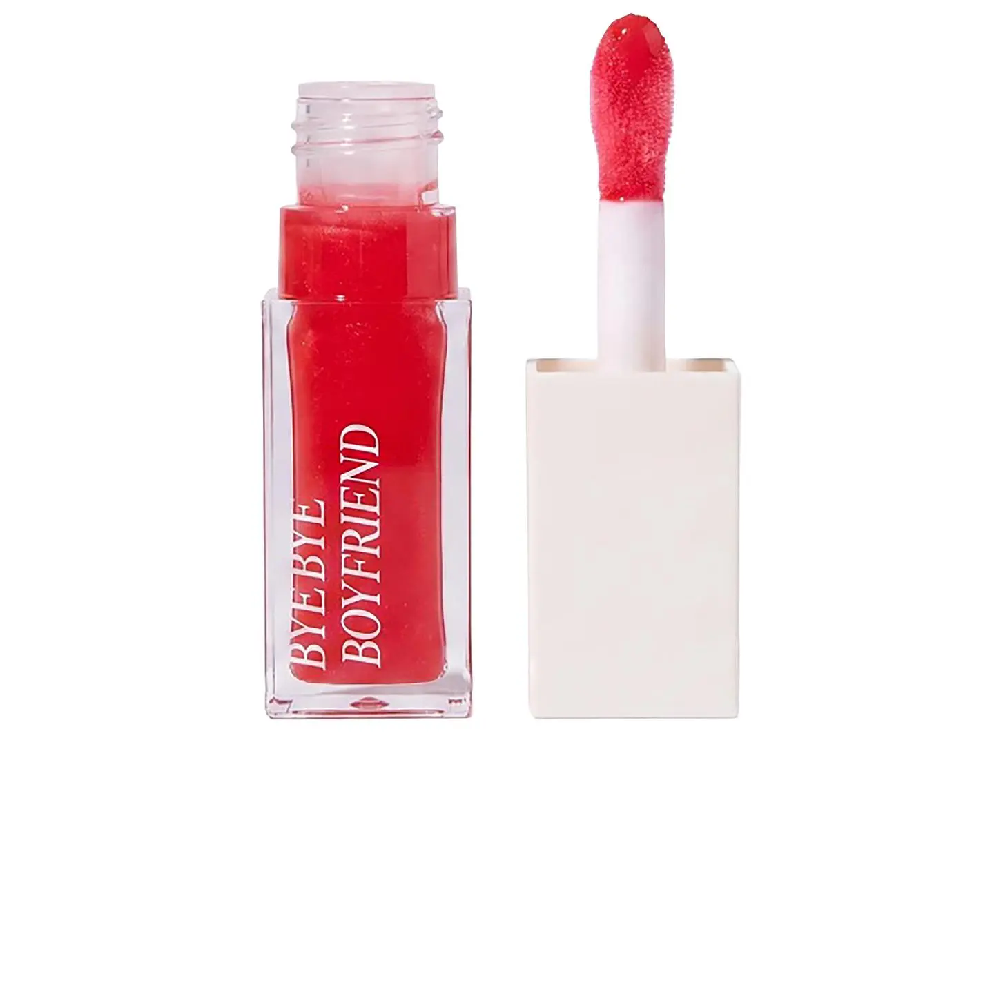 BYE BYE BOYFRIEND Kiss Off Glossy Lip Stain & Tint in Left On Red