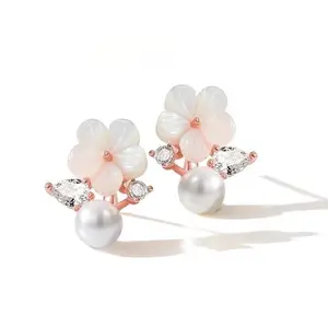 FlashyStudioNYC Flower studs earrings, flower earrings, daisy earrings, flower girl earrings, dainty botanical earrings, tiny kawaii earrings,  wedding earrings, summer earrings, Christmas gift for girls, dainty earrings jewelry affordable gift