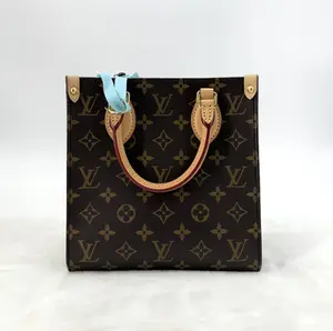 Pre-owned Louis Vuitton Monogram Tote Bags LV Sac Plat BB Canvas Brown