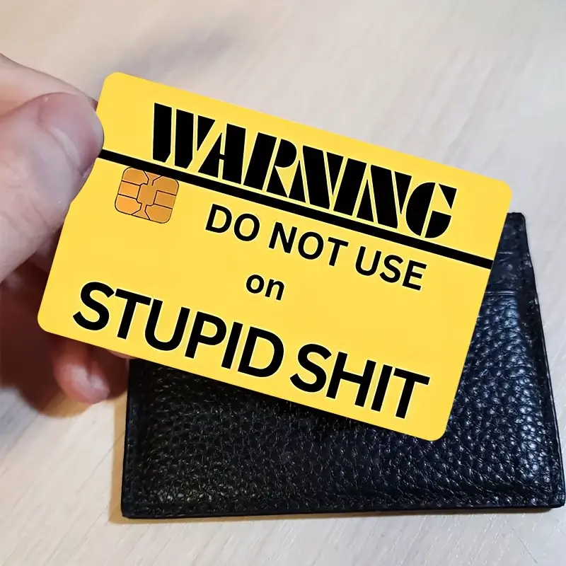 [ 2 PCS ] Don'T Use Stupid Things Credit Card Sticker Used for EBT, Transportation, Keys, Credit Cards, Debit Cards, Card Skins, Protect Bank Cards, No Bubbles, Waterproof, Suitable for Small Chip Cards