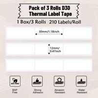 12x30mm white*3 rolls