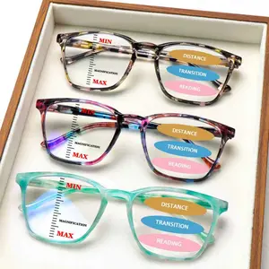 3-Piece Vintage Progressive Multifocal Blue Light Blocking Reading Glasses Designed For Women, Featuring Retro-Patterned Frames, Durable Lenses, And Spring Hinge Design Suitable For All Face Shapes, Ideal For Daily Wear, Outings, And Work Holiday Gift