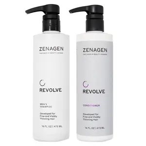 Zenagen Revolve 16oz Men's Shampoo & Conditioner - Developed for Fine and Visibly Thinning Hair, Cleansing Formula