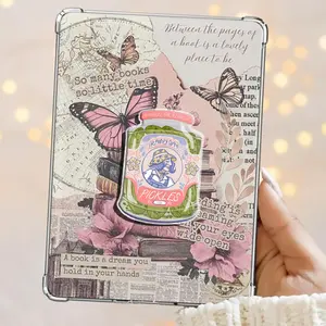 Nostalgic Pickle Jars - Whimsical Pickles for Moody Days Kindle Grip Book Lover Cute Kindle Accessories Phone Holder PopSocket Phone Grip Magnetic Pop Socket Phone Grip