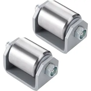 2" Weld on Trailer Roller Heavy Duty Steel Skid Wheels Caster Roller with for RV , Motorhome and 5th Wheels (Pack of 2)
