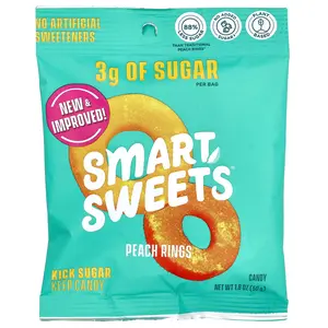 SmartSweets Peach Rings, 1.8 oz (50 g) SmartSweets Peach Rings, 1.8 oz (50 g)