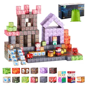VEVOR Magnetic Blocks,  150 PCS Dark Castle Set, Magnetic Building Cubes for Kids, STEM Montessori Sensory Toys for Christmas Birthday Gift, Construction Stacking Toy for 3+ Years Old Boys & Girls