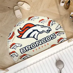 Denver Broncos Full Print Logo Door Mat, Flannel Top and Non-Slip Base, Ideal for Fans Bathroom or Room Decor, Must-Have Fan Merchandise