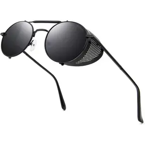 Channel the Spirit of Victorian Adventure with These Round Steampunk Sunglasses