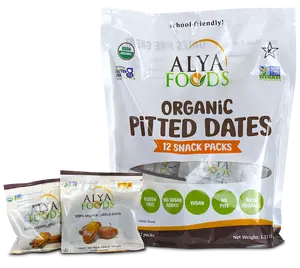 100% Organic Deglet Noor Dates, 12-Count (1.5 oz Multipack), Vegan, No Added Sugar, Gluten-Free