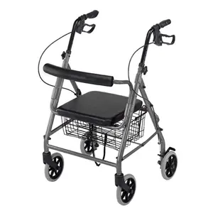 Mabis  Ultra Lightweight Hemi Aluminum Rollator - Titanium