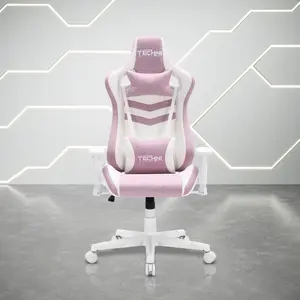 Techni Sport Ergonomic Pastel Gaming Chair, Video Gaming Desk Chair, Office Chair Pink/Mint/Blue