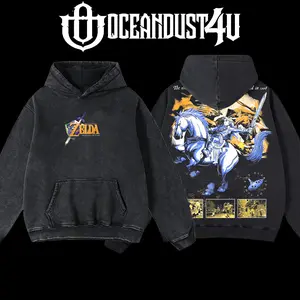 OceanDust4U The Legend of Zelda: Ocarina of Time "1998 Promo" Hoodie 100% Premium Cotton 230gsm Heavyweight Pre-Washed Unisex Classic Menswear Apparel