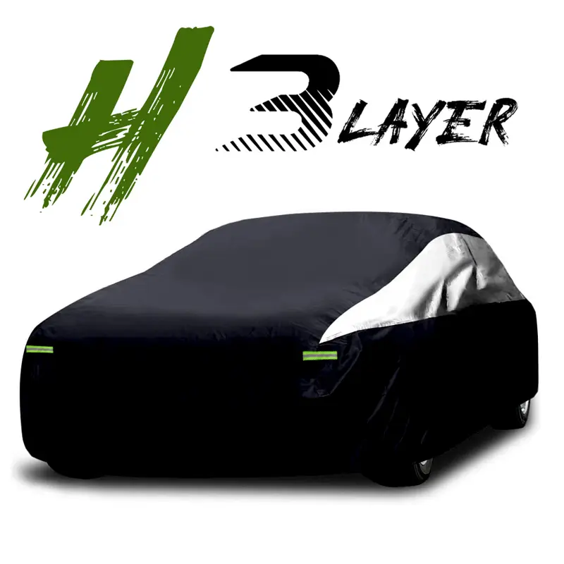 Universal Car Covers & Shelters - 3-Layer Waterproof Full Coverage Exterior Accessory, All-Season UV Shielding, Windproof, Snow Resistant, Multifunctional Protective, Sun-Proof, Multifunctional Protective Car Covers & Shelters