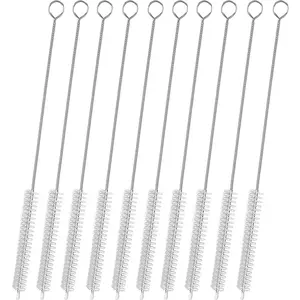 Straw Cleaner Brush for Stanley Extra Long 12 inch, Extra Wide 12mm diam Straw Brushes for 40/30/20 oz Stanley Mug, Straw Cleaning Brush for Tubes, Water Cup, Extra Long Straw Brush Set 10 Pack