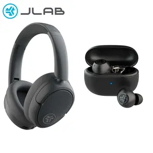 JLab JBuds LUX Graphite & GO POP ANC Black Noise Cancelling Audio Gift Set, Long Playime, Android/iPhone