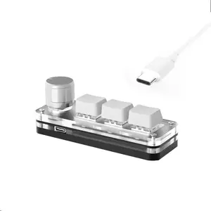 2026 Macropad Macro Programming Keyboard RGB Mini Hot Swap Gaming Custom Knob Keypads Red Switch 3 Keys Knob For Photoshop Multimedia