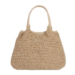 2026 Lazy Style Straw Bucket Bag Versatile Mini Crossbody Bag Outdoor Seaside Vacation Handbag