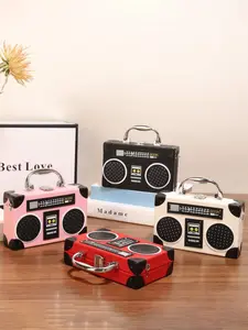 Fashionable Radio Shaped Handbag, Casual Flap Pocket Trendy Personalized Handbag, High-end Sense of Travel, Street Shopping, Music Festival, Gift Bag