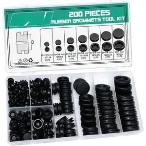 Rubber Grommet Kit 200 Pack - 7 Sizes Firewall Rubber Hole Plugs - Automotive,  Improvement Cord Pipe Wire Organization