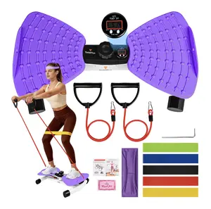 Waist Twister Machine Exercise with Digital Counter for Men and Women - Adjustable ab Twister Board for Stomach Workout - 300LB Capacity, 20dB Ultra-Quiet Noiseless Board with Extra Accessories