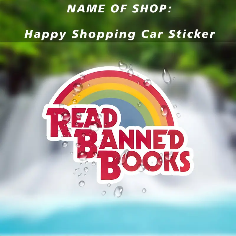 Vinyl Sticker for Reading Banned Books - Matte Effect, Suitable for Cars, Laptops, Windows, Etc. - Durable and Easy To Stick - Universal Car Sticker, Windshield Sticker, Vehicle Exterior Decoration, Multipurpose Car Decal