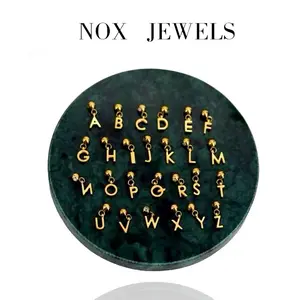 Customizable Letter Initial Necklace/Bracelet 18K Gold plated over Stainless Steel/CJN 1218