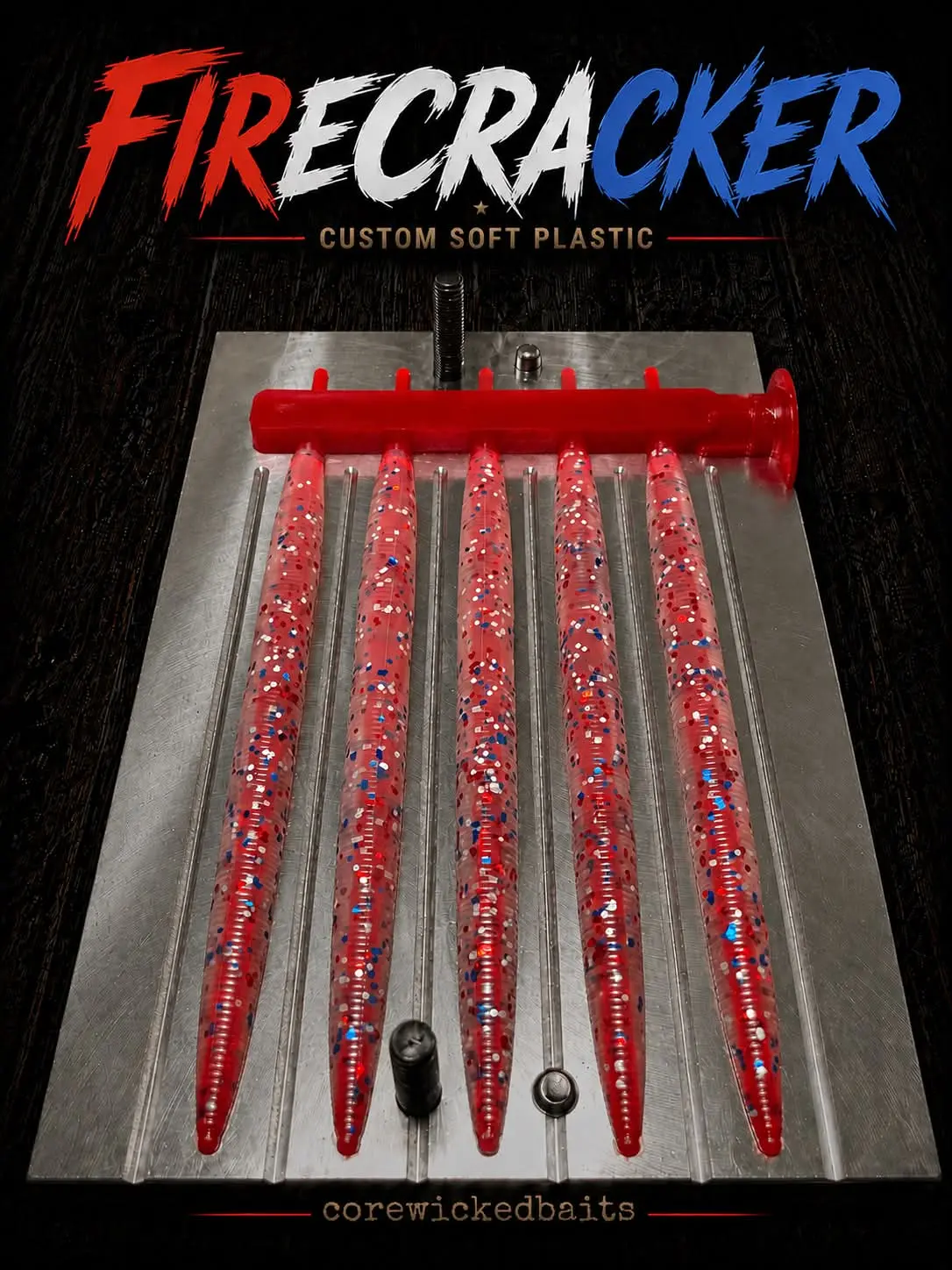 Firecracker - 5" Custom Soft Plastic Stick Bait