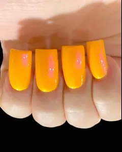 Sizzling Sherbert Glow - Neon Orange Yellow Pink "NEON Glow Pop Collection" MultiColor Shifting: Mylar / Polish Me Silly Nail Polish