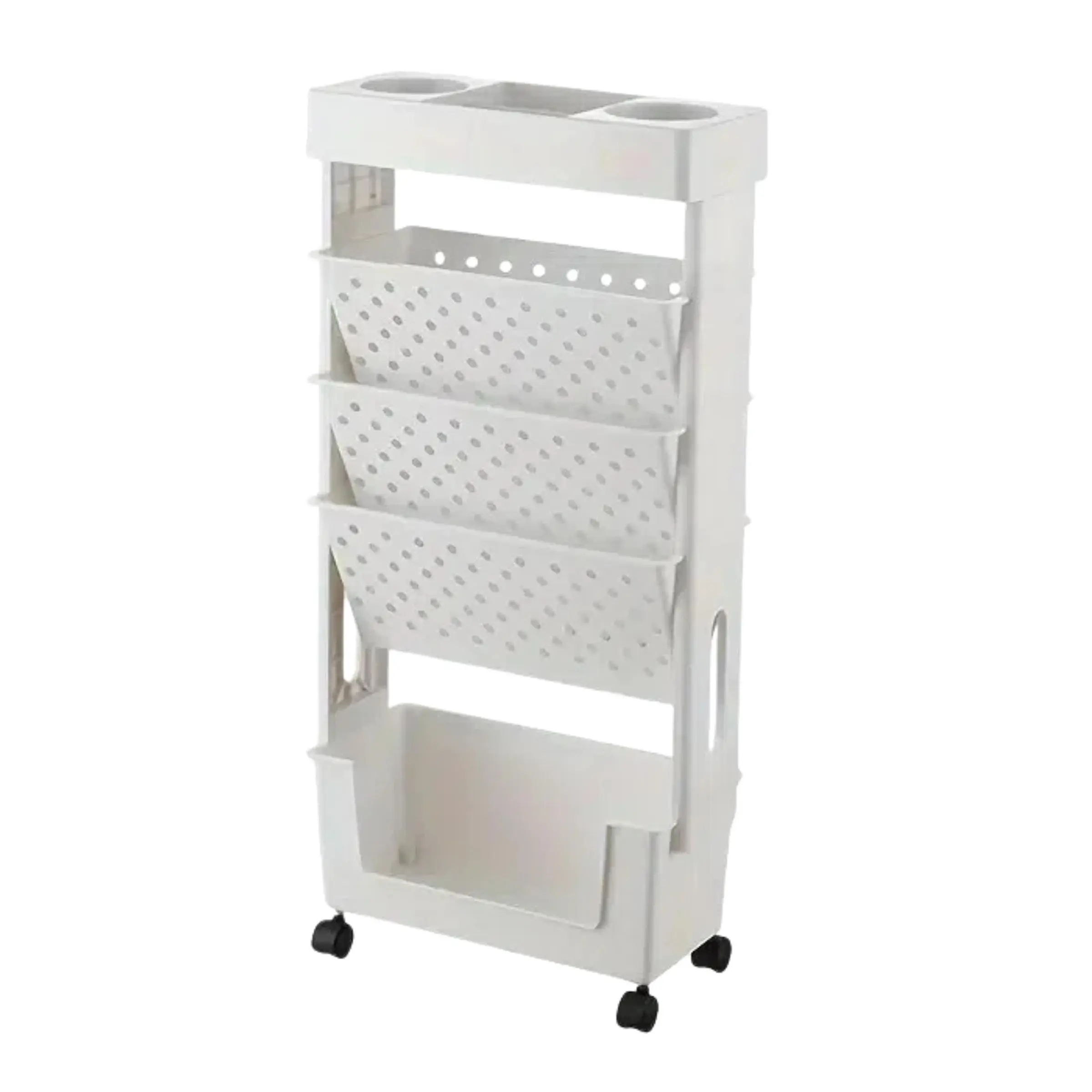 5 Layer Movable Bookshelf, Multi-functional Layered Storage Rack with Pen Holder, Office Study Storage Rack, Desk Organization for Home Office Dormitory