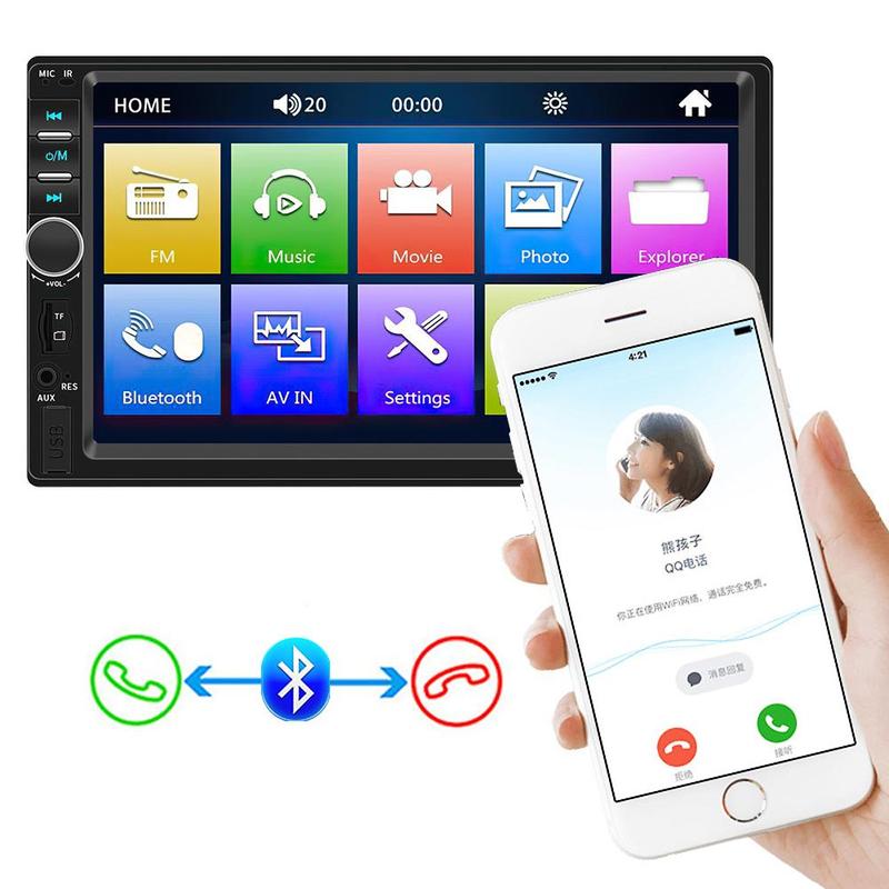 7 inch Car Player Stereo Double Din Radio ,Double Din Car Stereo 7” Touch Screen Car Radio with Backup Camera, Multimedia Car Audio Support Mirror Link,Bluetooth Caller ID,FM/MP3/MP4/USB,Aux Input Car Audio Receivers 7 inch Car Player Stereo Double Din Radio ,Double Din Car Stereo 7” Touch Screen Car Radio with Backup Camera, Multimedia Car Audio Support Mirror Link,Bluetooth Caller ID,FM/MP3/MP4/USB,Aux Input Car Audio Receivers